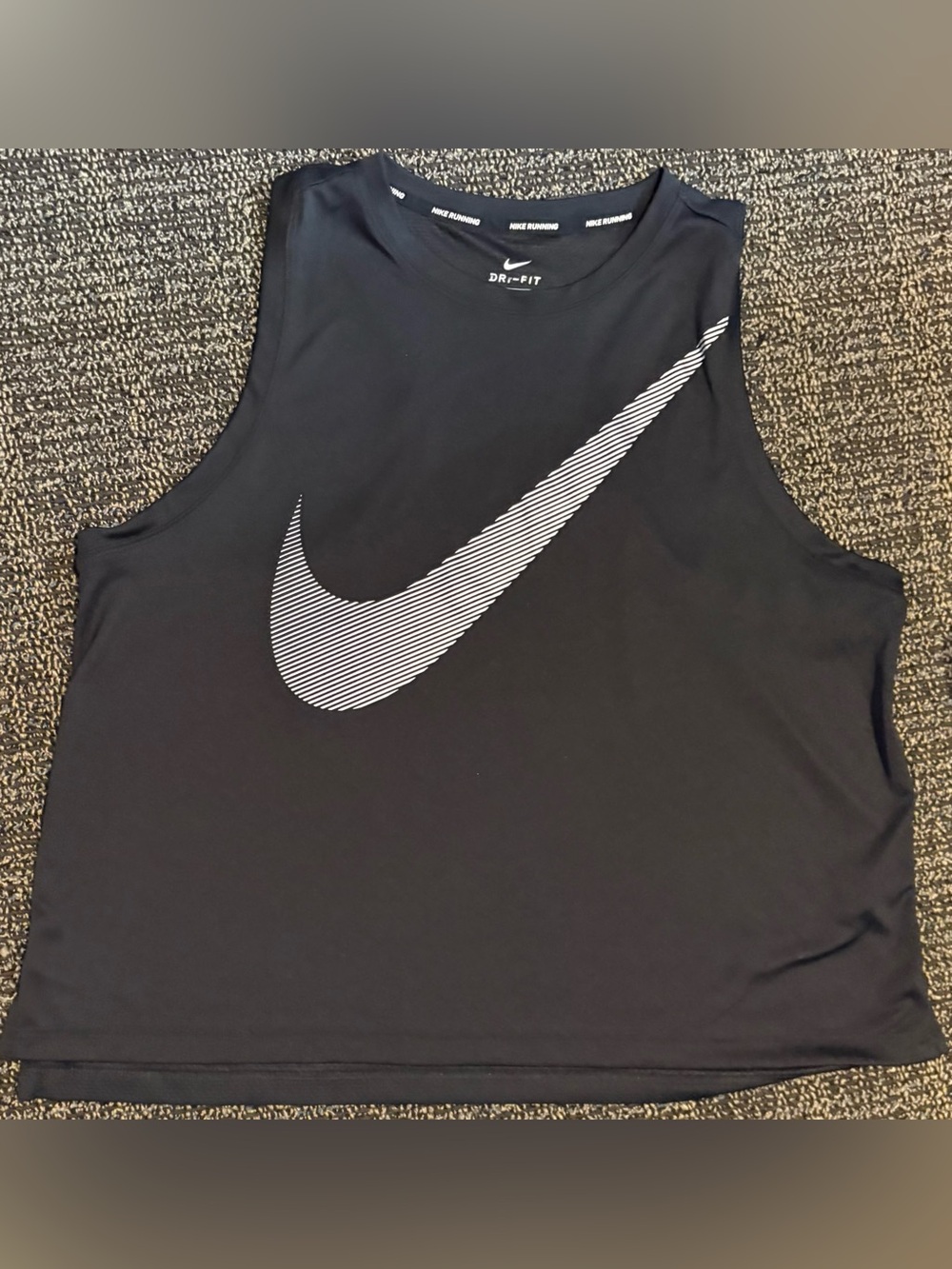 Nike Black Top with White Swoosh Detail